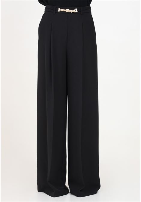 Elegant black women's trousers with strap SIMONA CORSELLINI | A24CPPA010-01-TCRP00040003